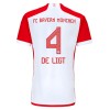 Officiële Voetbalshirt + Korte Broek FC Bayern München De Ligt 4 Thuis 2023-24 - Kids